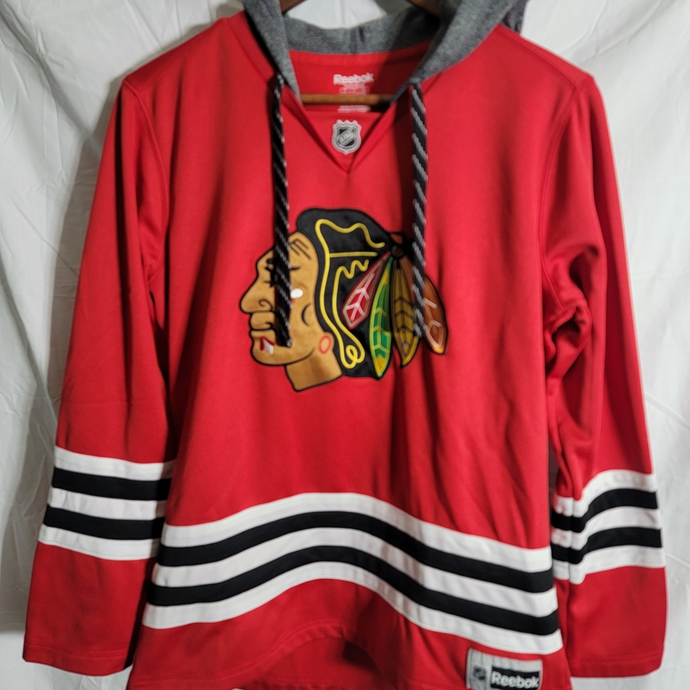 Reebok Red and Black Sweatshirt Hoodie